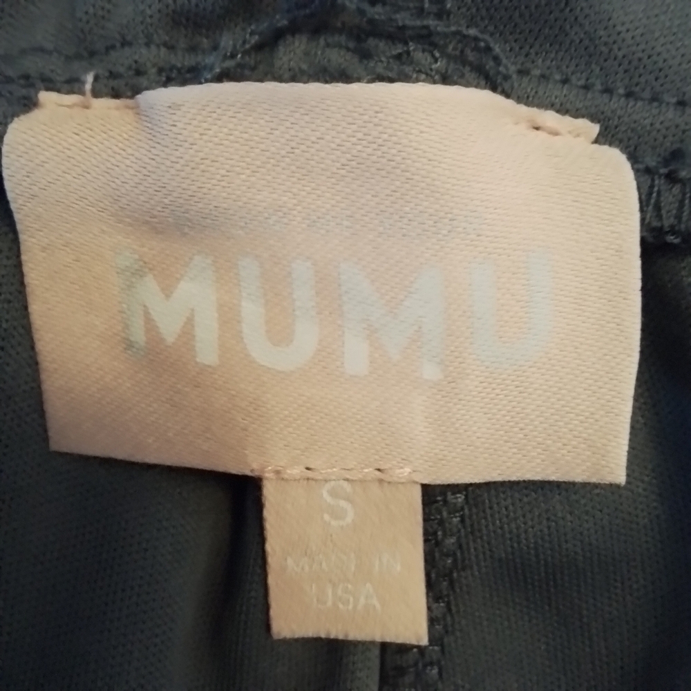 Show Me Your MuMu Jenn Maxi Dress in Slate Blue Chiffon - S - Picture 11 of 12